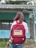 viney双肩包书包女百搭大容量初中生高中大学生背包大学生15英寸电脑包 【红色】高颜值通勤时尚通勤旅行包+青蛙挂件 实拍图