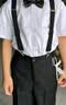 罗蒙男童礼服夏季儿童毕业演出服幼儿园背带裤花童 黑色套装 130 实拍图