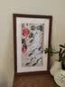 佩童悸中式画框装裱相框挂墙38国画字画书法十字绣钻石正方形50定制框架 咖啡色（相框+卡纸） 可放【30*50cm】 实拍图