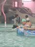 swimbobo婴儿游泳圈卡通戏水儿童 带水枪宝宝坐艇游泳坐圈K2006S鲨鱼款式 实拍图