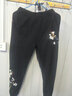 简拓2024夏季梅花刺绣文艺卫裤男士 嘻哈时尚休闲长裤男黑色束脚裤 黑色 L 实拍图