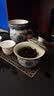 不拙汝窑三才盖碗青花瓷茶碗防烫茶具分茶器带茶漏过滤网盖碗三件套 实拍图
