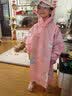 牧萌儿童雨衣男女童幼儿园小童宝宝全身防水女孩雨披 樱花粉独角兽 L 实拍图