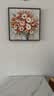 墨派（Mopai）餐厅装饰画手绘油画美式花卉高端客厅肌理挂画正方形壁画免打孔 锦上添花 60*60cm手绘油画 实拍图