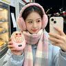 盈盼围巾冬季女围脖手套国庆节礼物送女老师生日礼物送女生女友老婆 【款式1】格纹围巾+小花吸管杯+钥匙扣+【手提箱】 28*25*12cm 实拍图