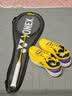 尤尼克斯（YONEX）羽毛球鞋yy入门级训练减震动力垫男女SHB101CR紫黄40.5 实拍图