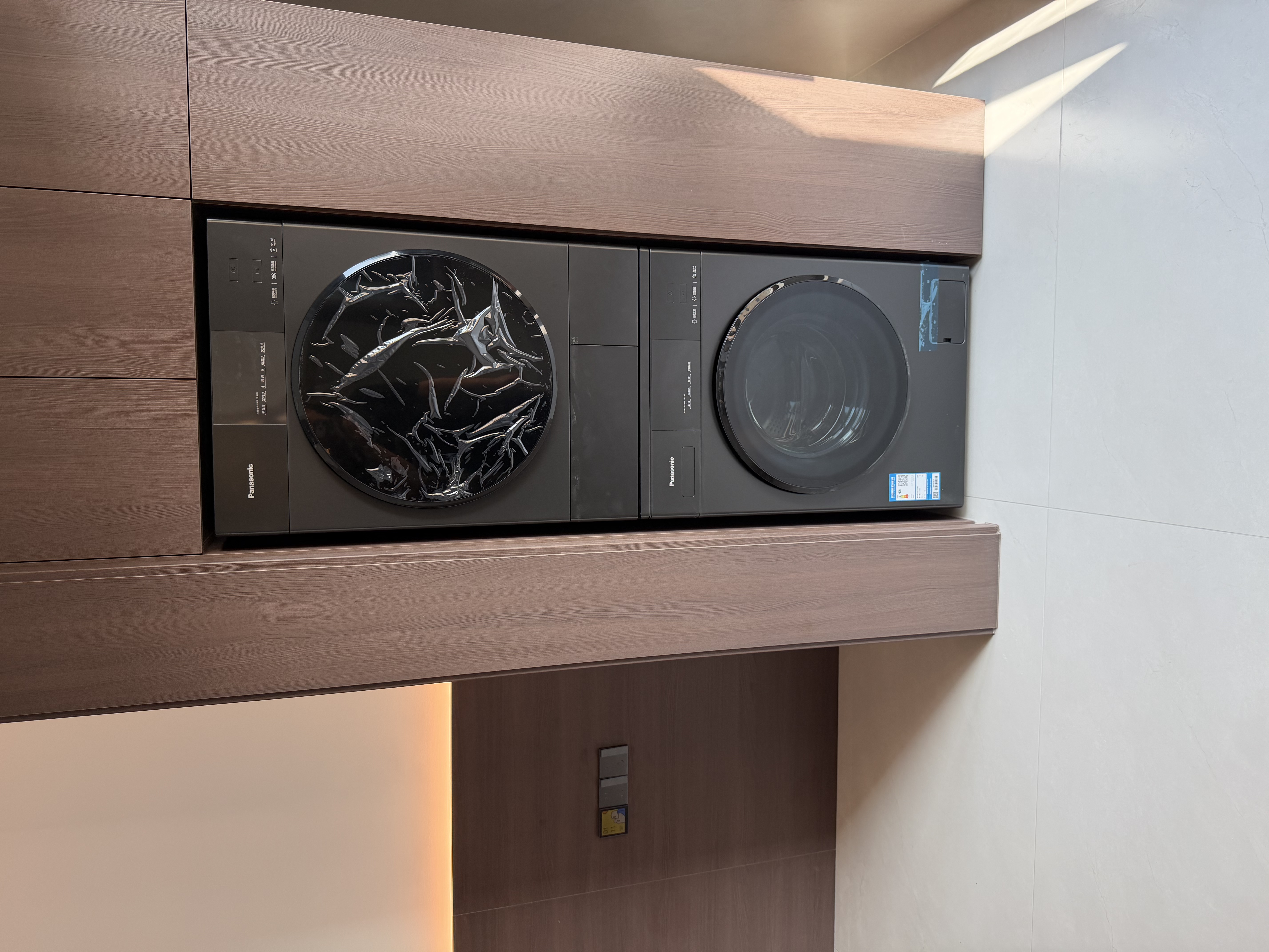 松下（Panasonic）白月光5.0洗烘套装黑 10KG滚筒洗衣机全自动+10KG变频热泵烘干机 家用超薄全嵌专业除毛81J1+F2JR1 实拍图