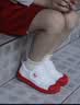 牧童幼儿园鞋春秋款室内鞋男童包头防撞学步鞋女宝宝小白鞋 英伦红28 实拍图