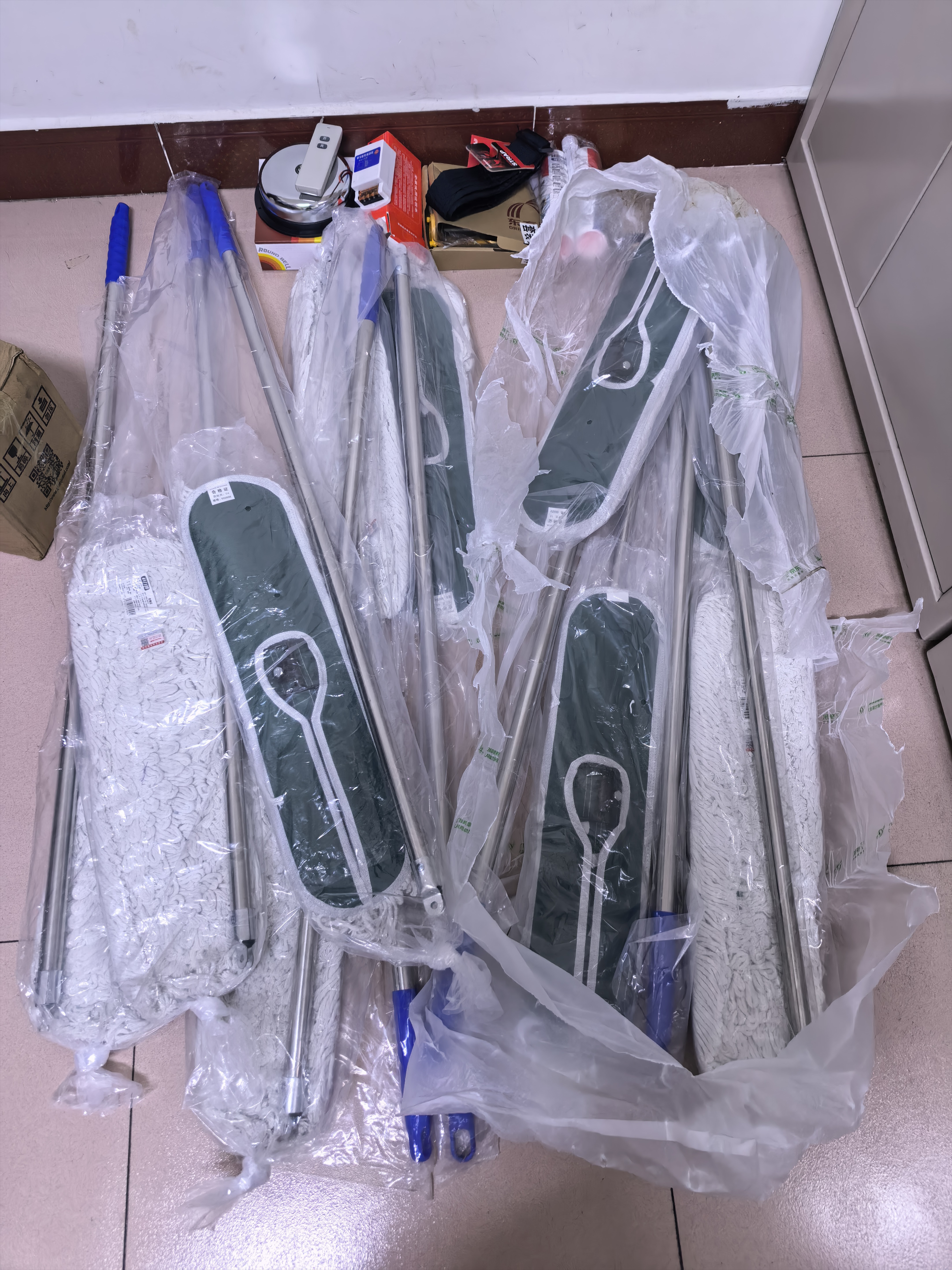 科力邦（kelibang） 商用平板拖把大号尘推 木地板大理石瓷砖保洁吸水棉纱排拖拖把 60cm KB1101-1 实拍图