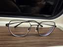 依视路（ESSILOR） 钻晶系列高清耐磨防蓝光近视超薄镜片专业配度数眼镜架男女镜框 钛+金属-全框-4023BK-黑色 镜框+依视路A4防蓝光1.56现片 实拍图
