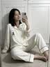 猫人【升级棉氨】女士睡衣女纯棉防螨春秋睡眠家居服小熊刺绣 实拍图