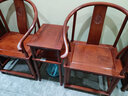 劲飞 红木家具缅甸花梨(学名：大果紫檀)实木圈椅 椅子办公椅餐椅靠背椅家具明式 聚宝雅等级 实拍图