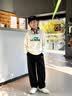 李宁儿童裤子春秋季宽松休闲卫裤男童直筒裤棉质亲肤青少年棉质运动裤 黑色-直筒【春秋款】 160 cm 实拍图