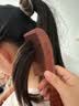 紫韵梳香大号整料黄桃木梳子女士男士养生经络按摩梳细齿赛檀木梳子M-12 实拍图