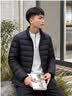 鸭鸭（YAYA）鹅绒轻薄排骨羽绒服男2026冬季新款休闲保暖立领百搭时尚外套男 黑色 【三星安心鹅绒】 XL (180) 【建议135-155斤】 实拍图