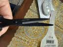 得力（deli）办公剪刀黑刃防锈中号180mm文具剪子快递刀裁缝剪刀家用生活手工剪纸刀办公用品 黑色6009-S 实拍图