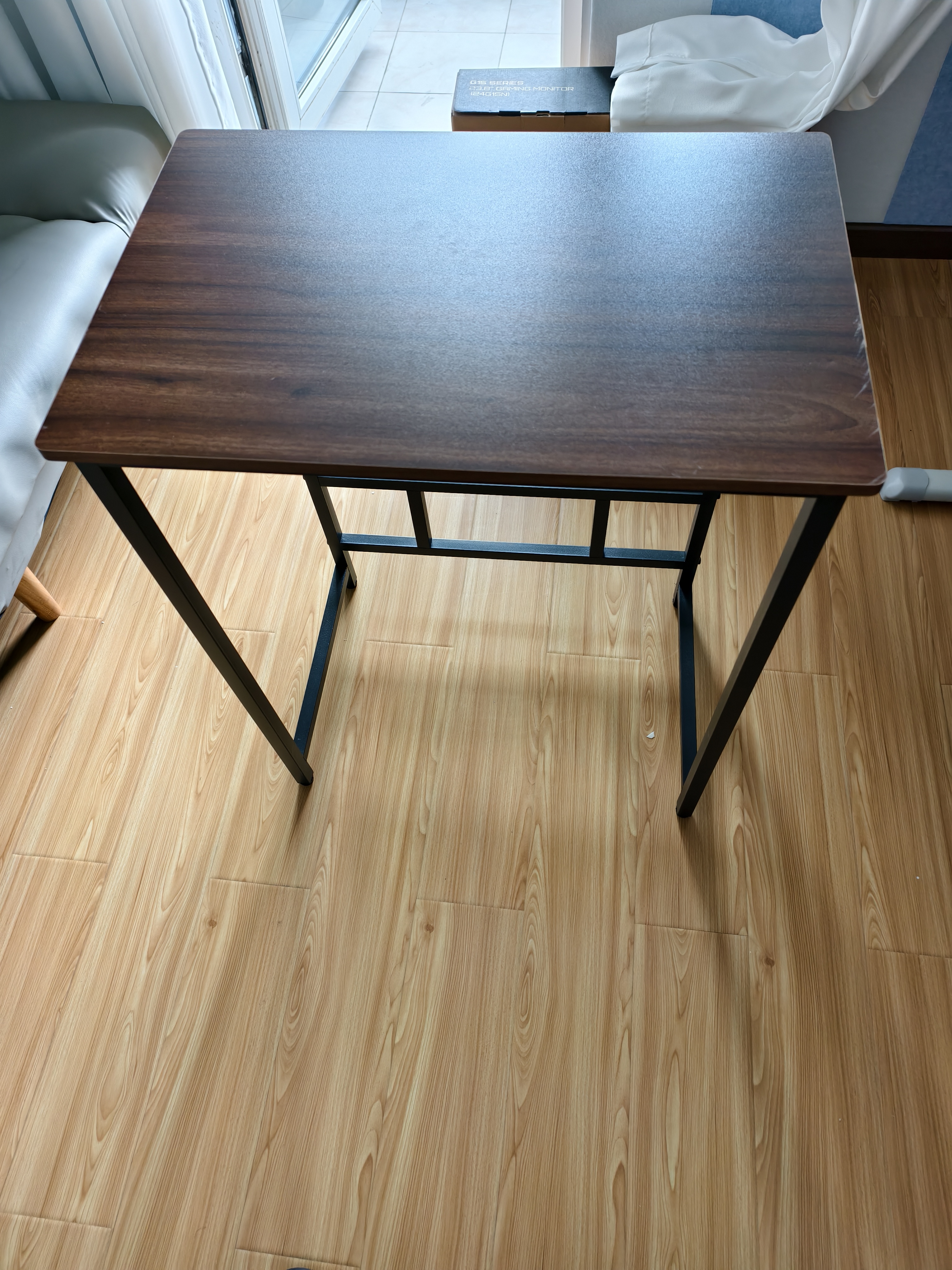 卓博电脑桌家用书桌学习桌小桌子床边桌茶几桌BZ51胡桃色60*40cm 实拍图