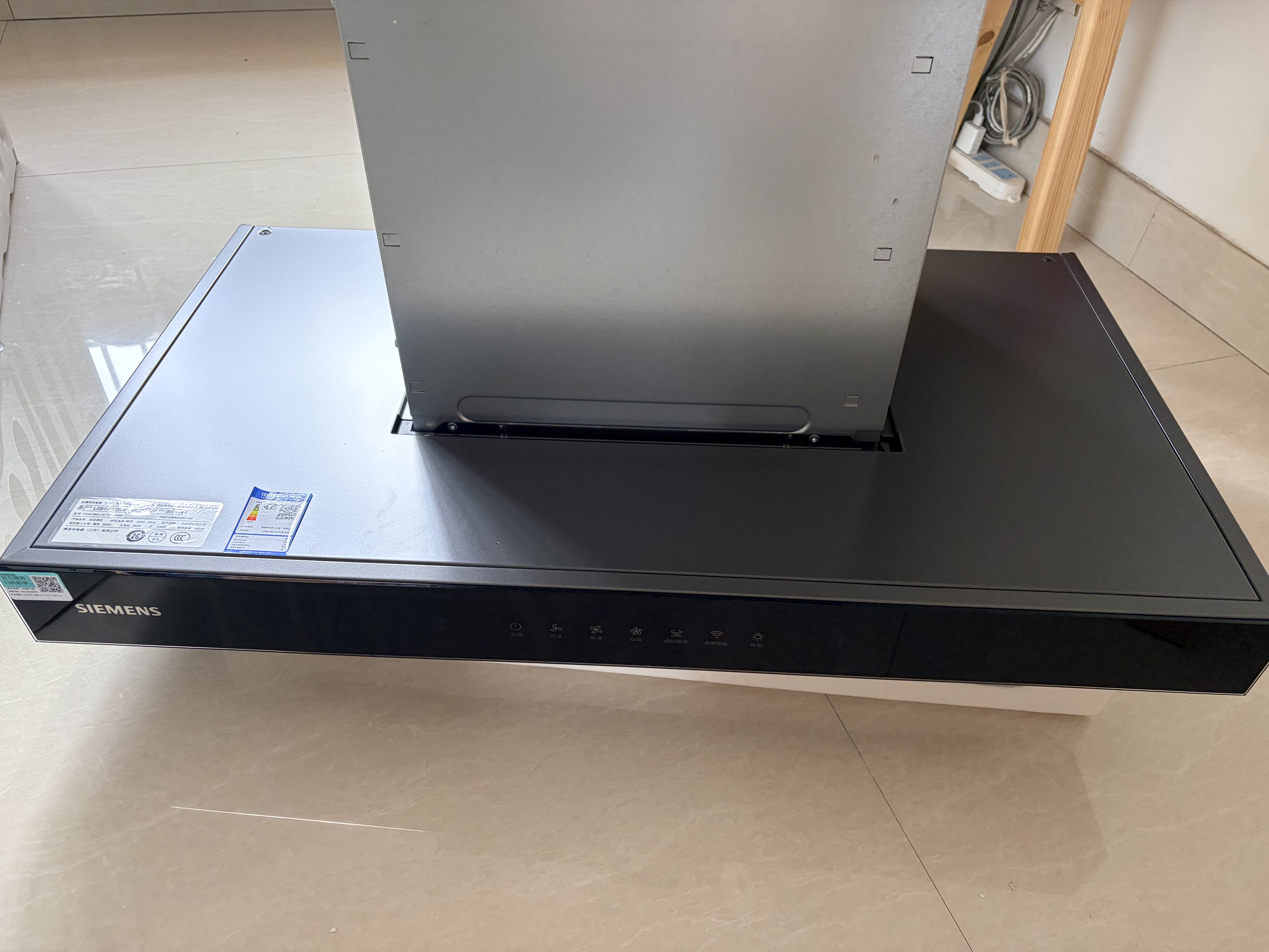 西门子（SIEMENS）【暴风眼外转子电机】重磅新品超薄5D2.0 欧式28风量静音免拆洗油烟机以旧换新更优惠LCDT0F1CNW 实拍图