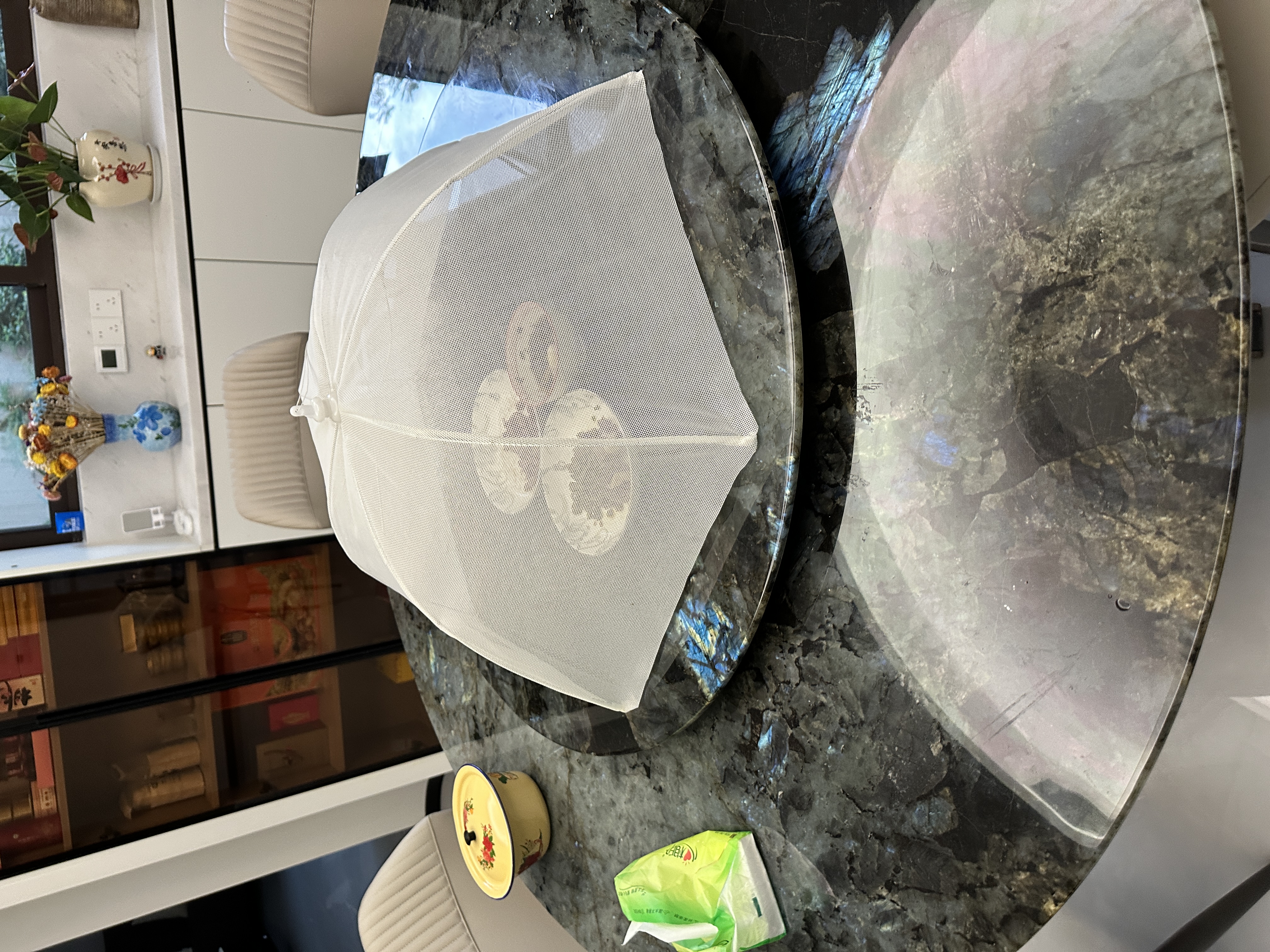 拜杰抗菌菜盖罩家用可折叠盖菜罩子遮尘防霉防蝇菜罩罩菜神器圆形80cm 实拍图