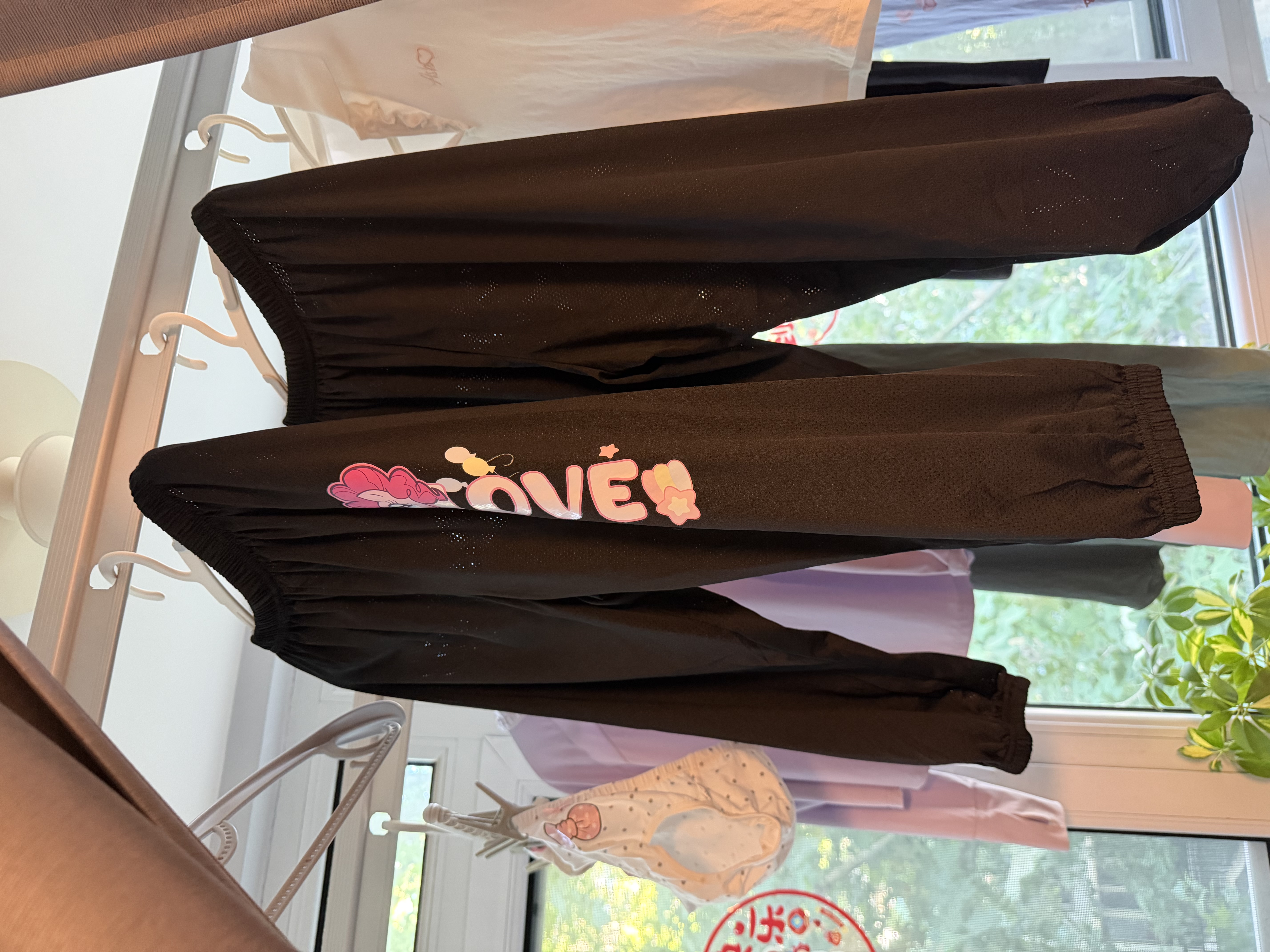 小马宝莉女童速干裤夏季儿童凉感运动裤网眼防蚊裤女孩裤子夏装 黑 130 实拍图