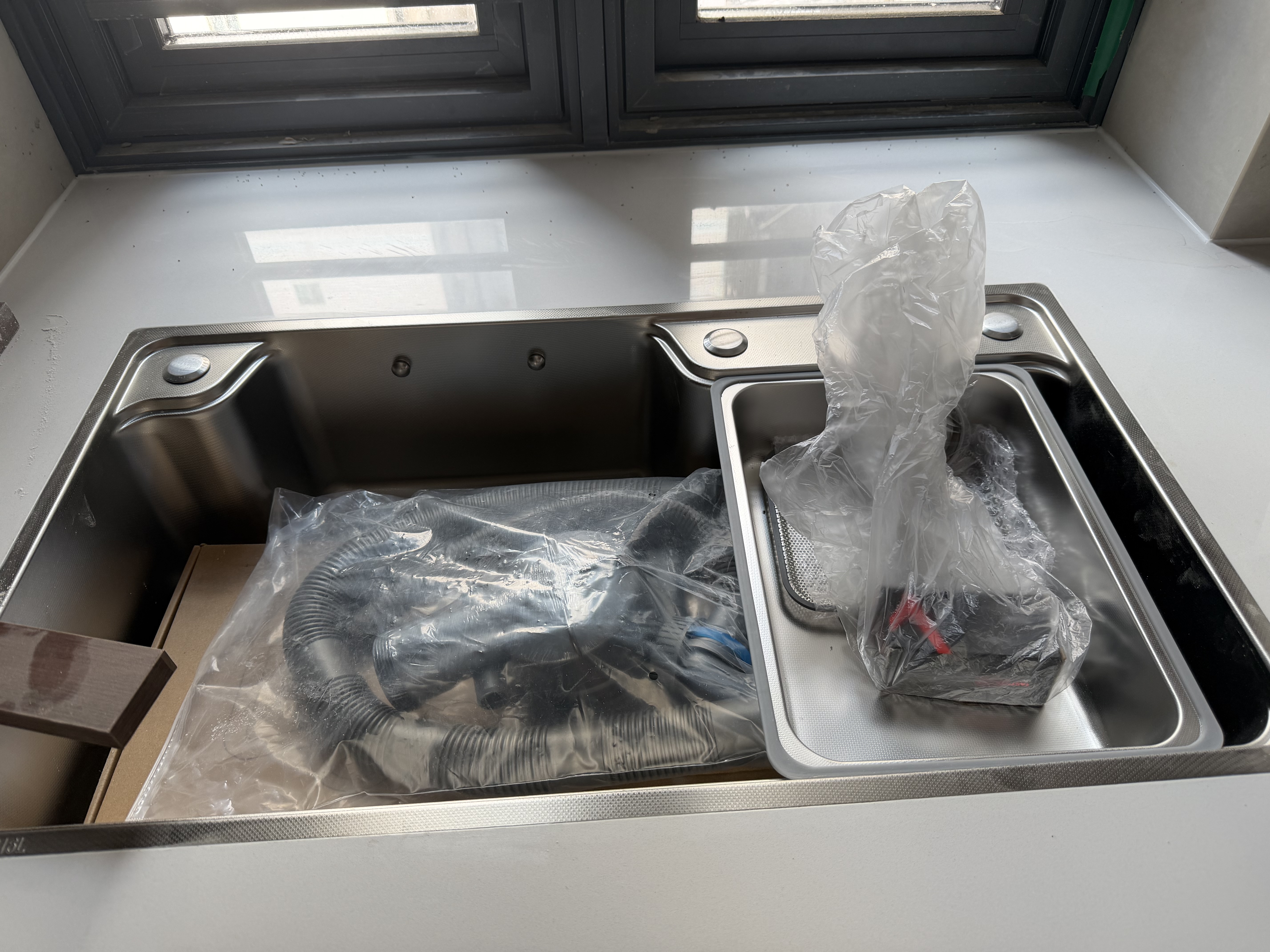 TOSO日式厨房水槽大单槽洗菜盆一体盆304不锈钢新款台中下集渣碗水池 80*46日式集渣水槽316L水槽-精铜龙头顶配 水槽套餐 实拍图