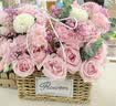 冉子花坊鲜花速递粉玫瑰抱抱桶向日葵花篮生日礼物同城配送 19朵粉玫瑰桔梗花篮 实拍图