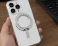 暴走【解压磁吸旋转支架】适用苹果17手机壳 iPhone17保护套 柔砂肤感透色轻薄简约硬壳 柔雾白 实拍图