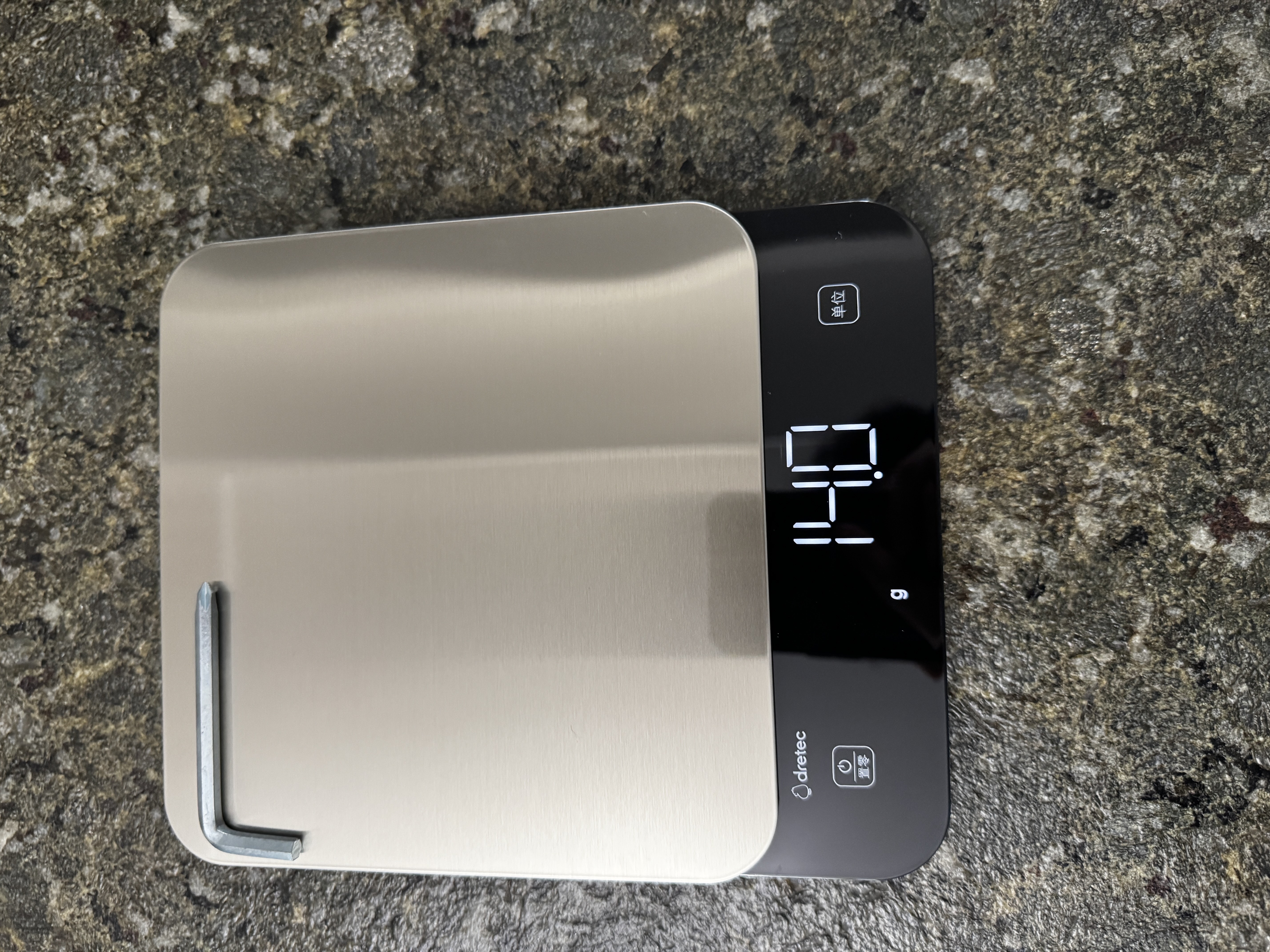 多利科（Dretec）家用电子秤厨房烘焙减脂高精度0.1g不锈钢大秤面易清洁 实拍图