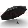 美度防紫外线晴雨伞三折10骨防晒晴雨伞男士商务折叠伞M3012黑色黑胶防晒伞晴雨两用 实拍图