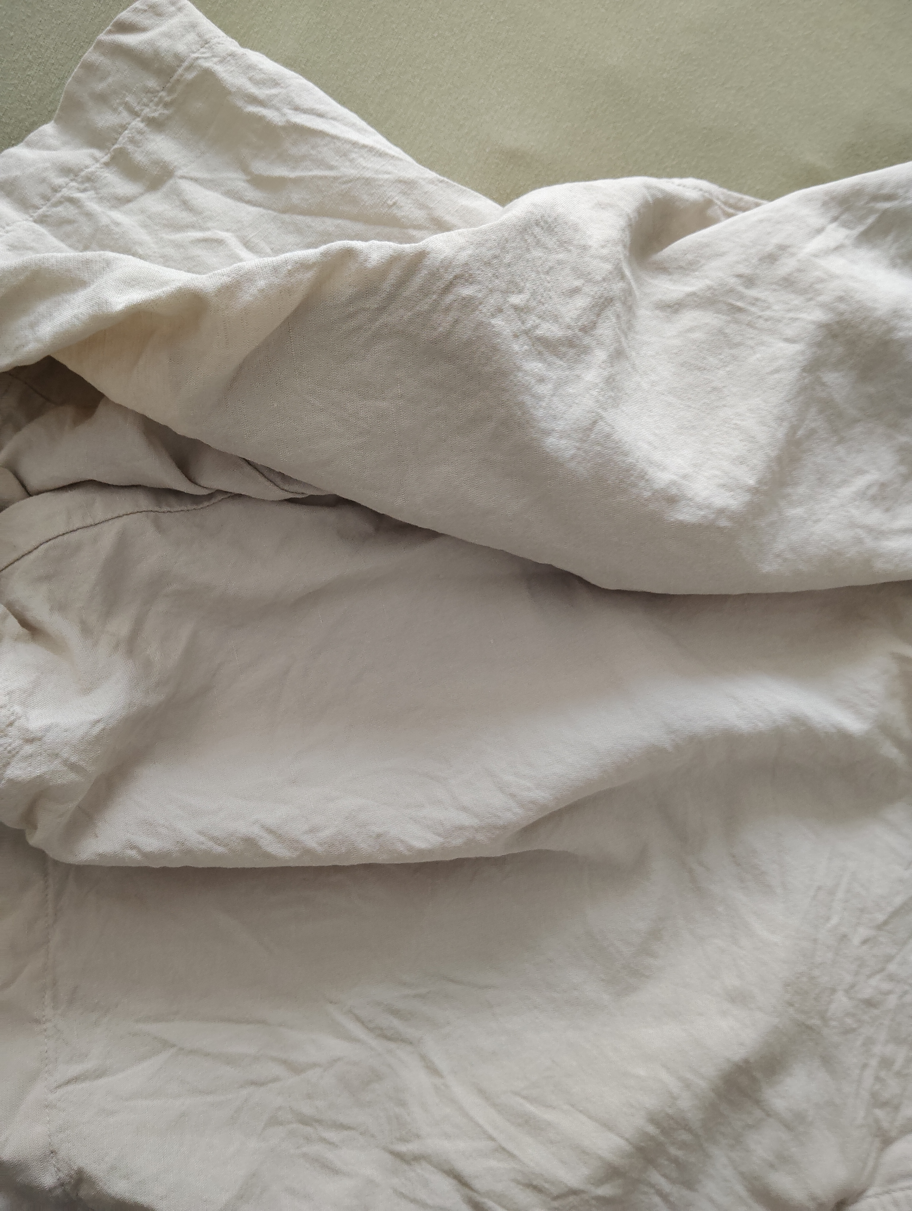 优衣库麻混纺舒适短裤女装26春夏新款485251 30 浅米色 XL 实拍图