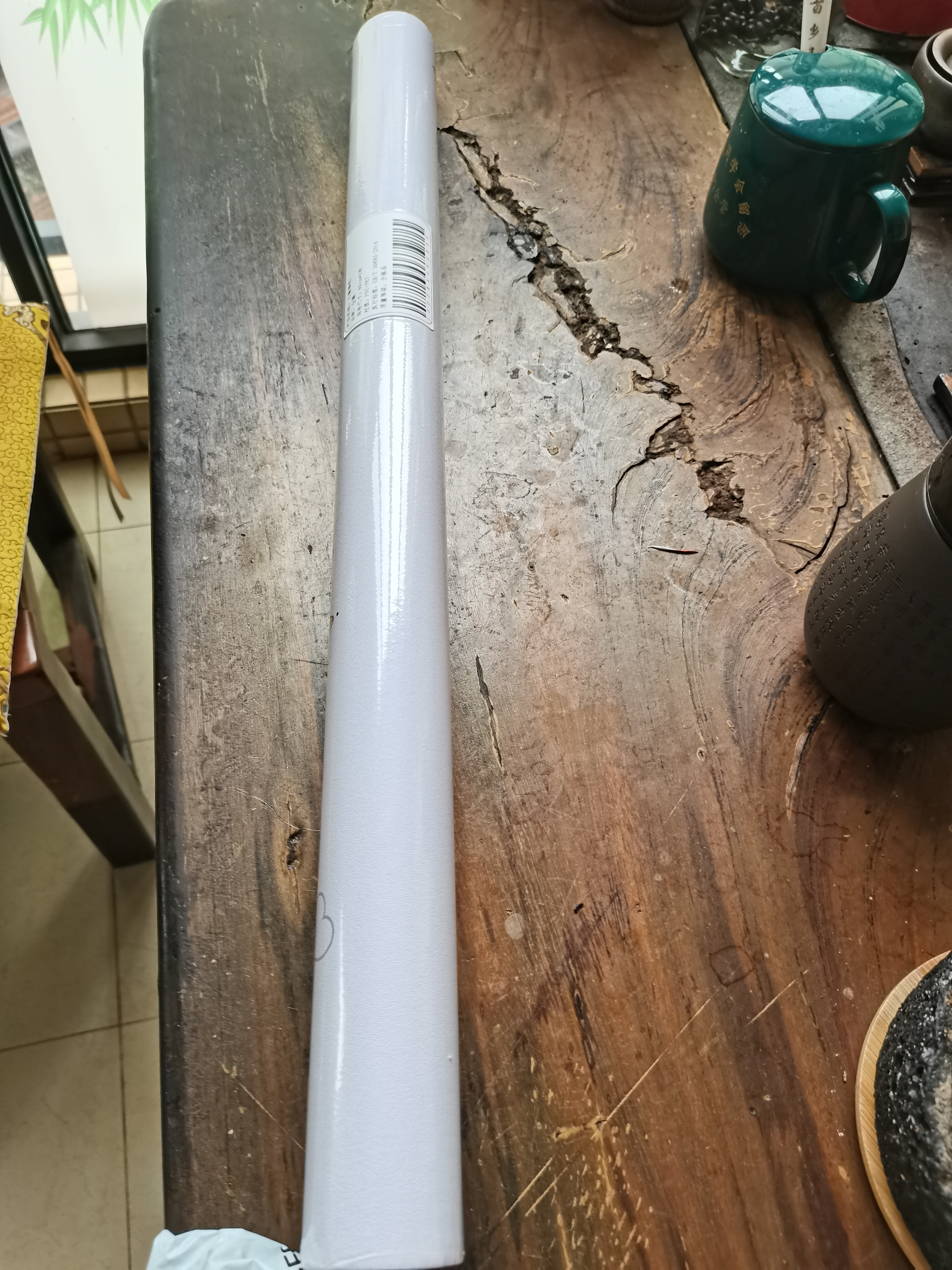 仓藏墙纸自粘防水防潮壁纸纯色卧室出租房墙面背景墙壁墙贴纸遮丑防霉 实拍图