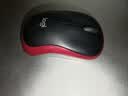 罗技（Logitech）M185鼠标 无线鼠标 办公鼠标 对称鼠标 黑色红边 带无线2.4G接收器 实拍图