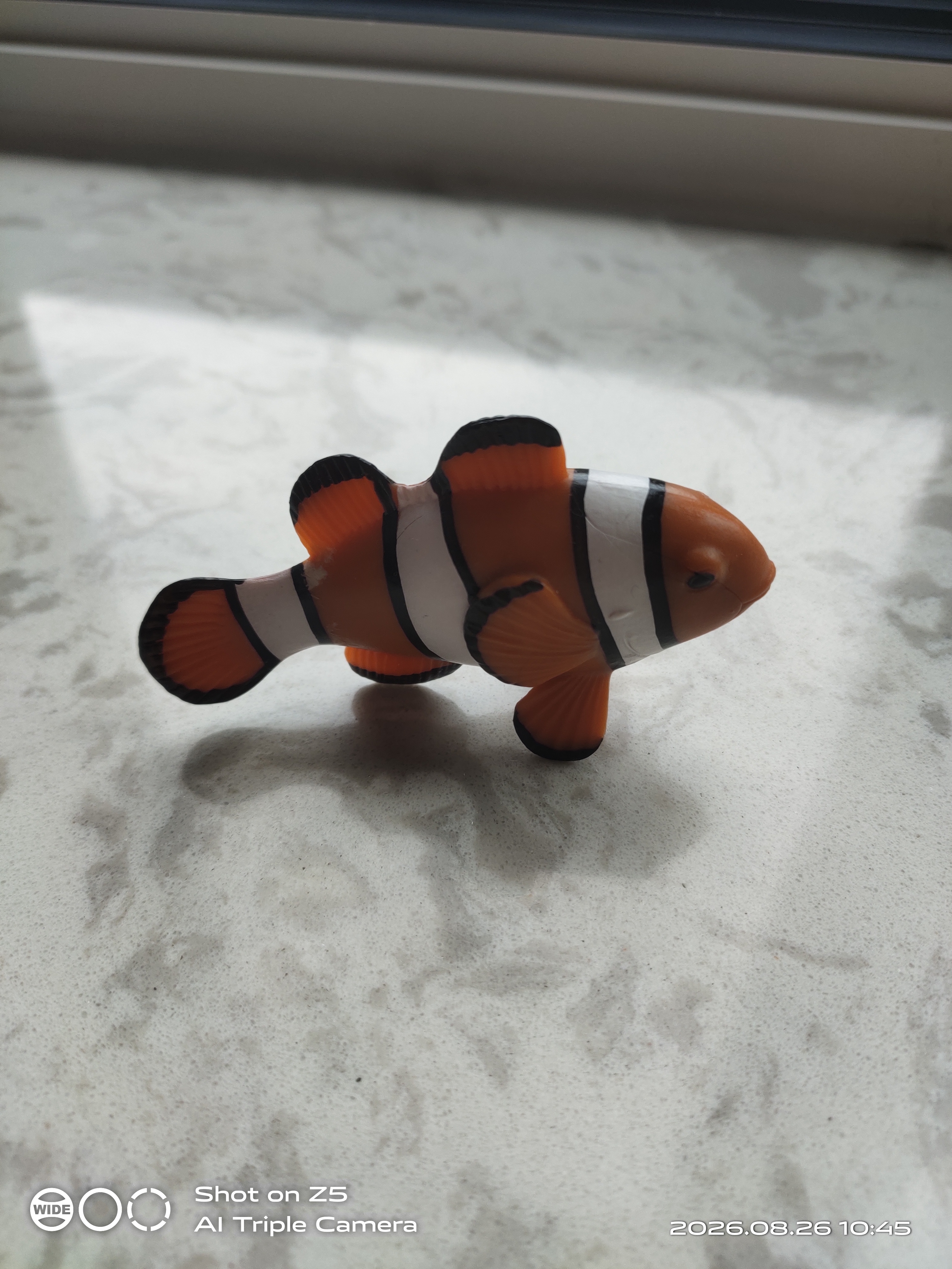 玛奇乐（MECHILE）仿真海洋生物玩具鲨鱼海豚海葵海星海马水母皮皮虾面包蟹动物模型 小丑鱼 实拍图