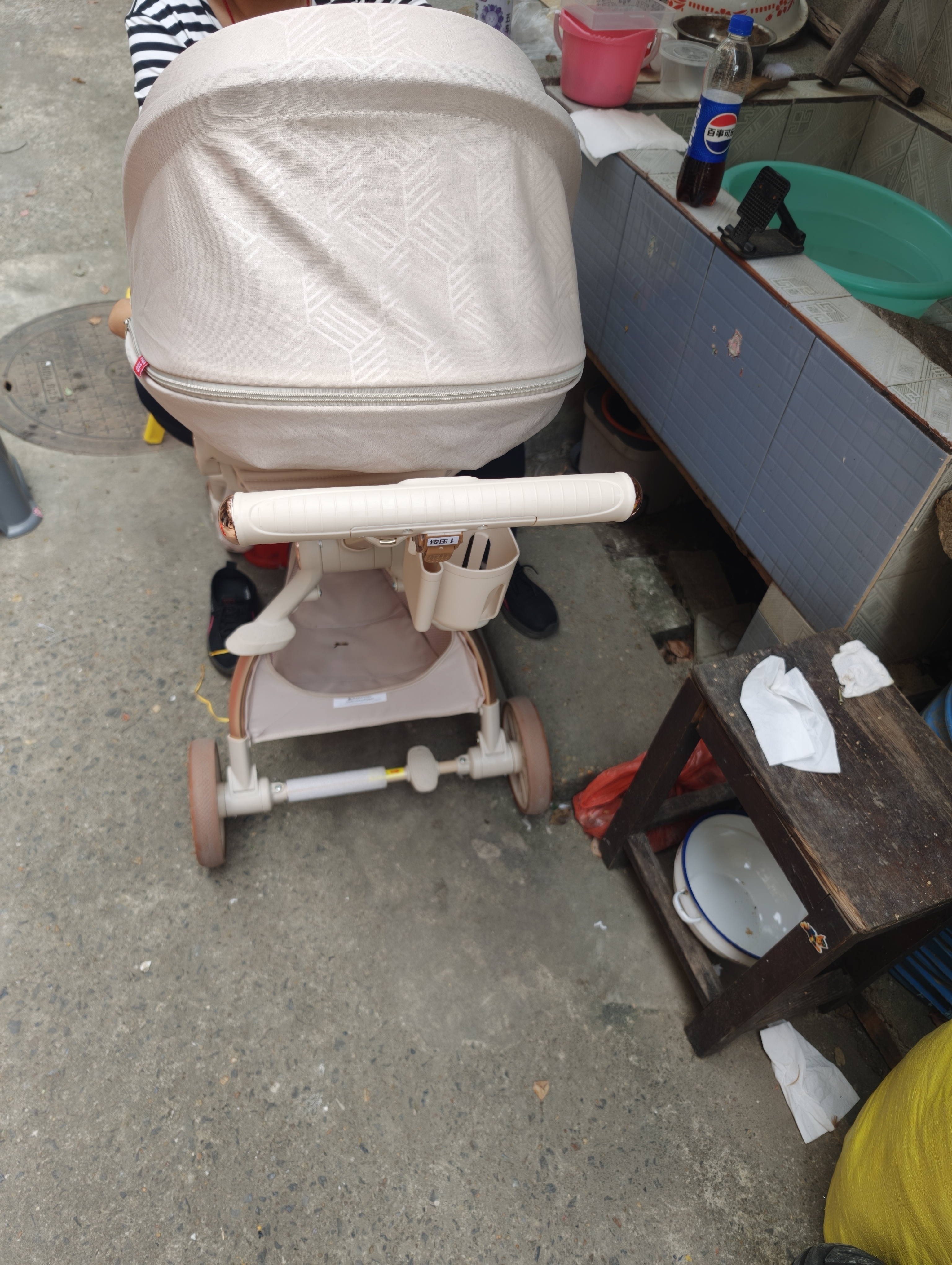 XUM婴儿车婴儿推车0-6岁用折叠可坐可躺带减震遛娃神器双向溜娃车 六重减震|加高防护|全棚 卡其色 实拍图