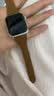 ROMISS适用于iwatch苹果手表表带apple watch S11/10/9/8/7表带意大利荔枝纹真皮腕带高级感轻奢手表链 琥珀棕（小蛮腰女款） (S) 40/41/42表盘通用-银色表扣 实拍图
