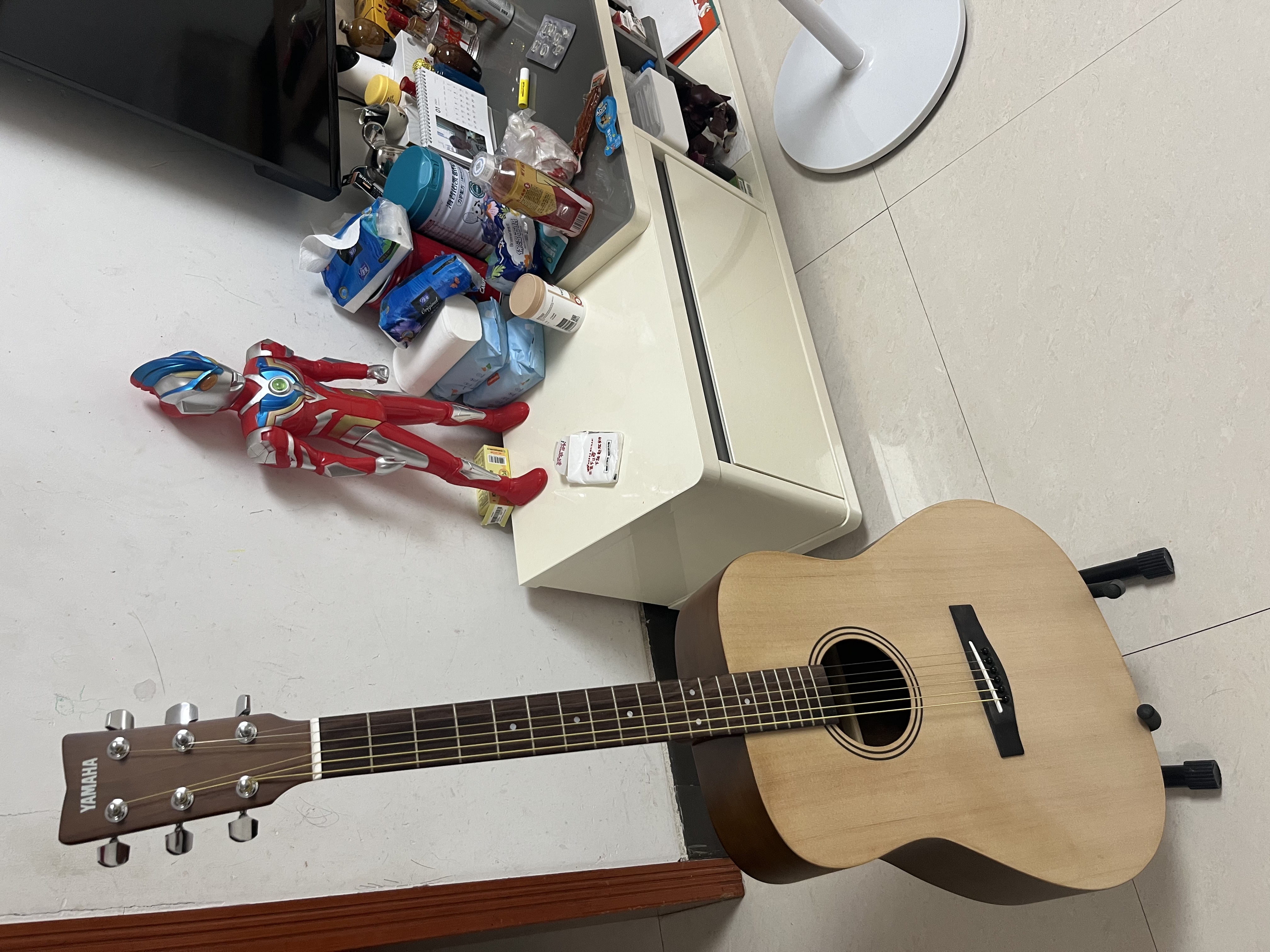 雅马哈（YAMAHA）F400 NS原声款 云杉木初学者入门民谣圆角吉他 41英寸 原木色哑光 实拍图
