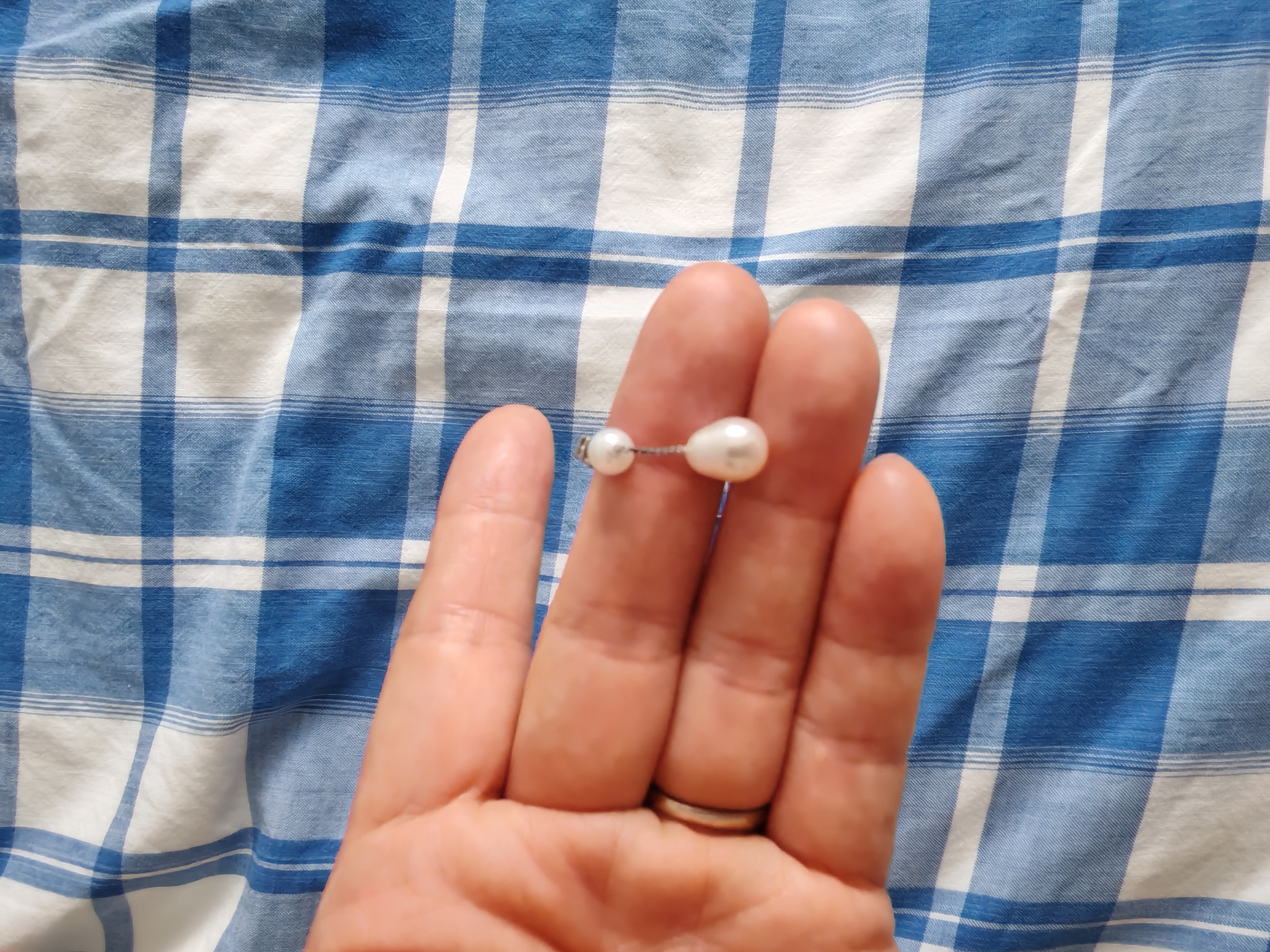 京润珍珠缘恋925银淡水珍珠项链满天星吊链自戴叠搭中秋礼物送女友 实拍图