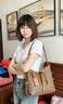 15MINS包包女款轻奢时尚水桶包简约品牌高端单肩斜挎包女士包包生日礼物 棕色 实拍图