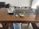 实木大板茶桌椅组合新中式泡茶台办公室家用原木茶几茶具套装一体 【抽屉石盘款】+1围椅4月牙椅 1.6米【送电磁炉礼包】 实拍图
