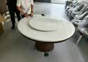 御林森北欧纯天然大理石白冰花玉石圆形餐桌带转盘实木家用6/8人吃饭桌 1.35米带转盘【真正的纯天然大理石】 实拍图