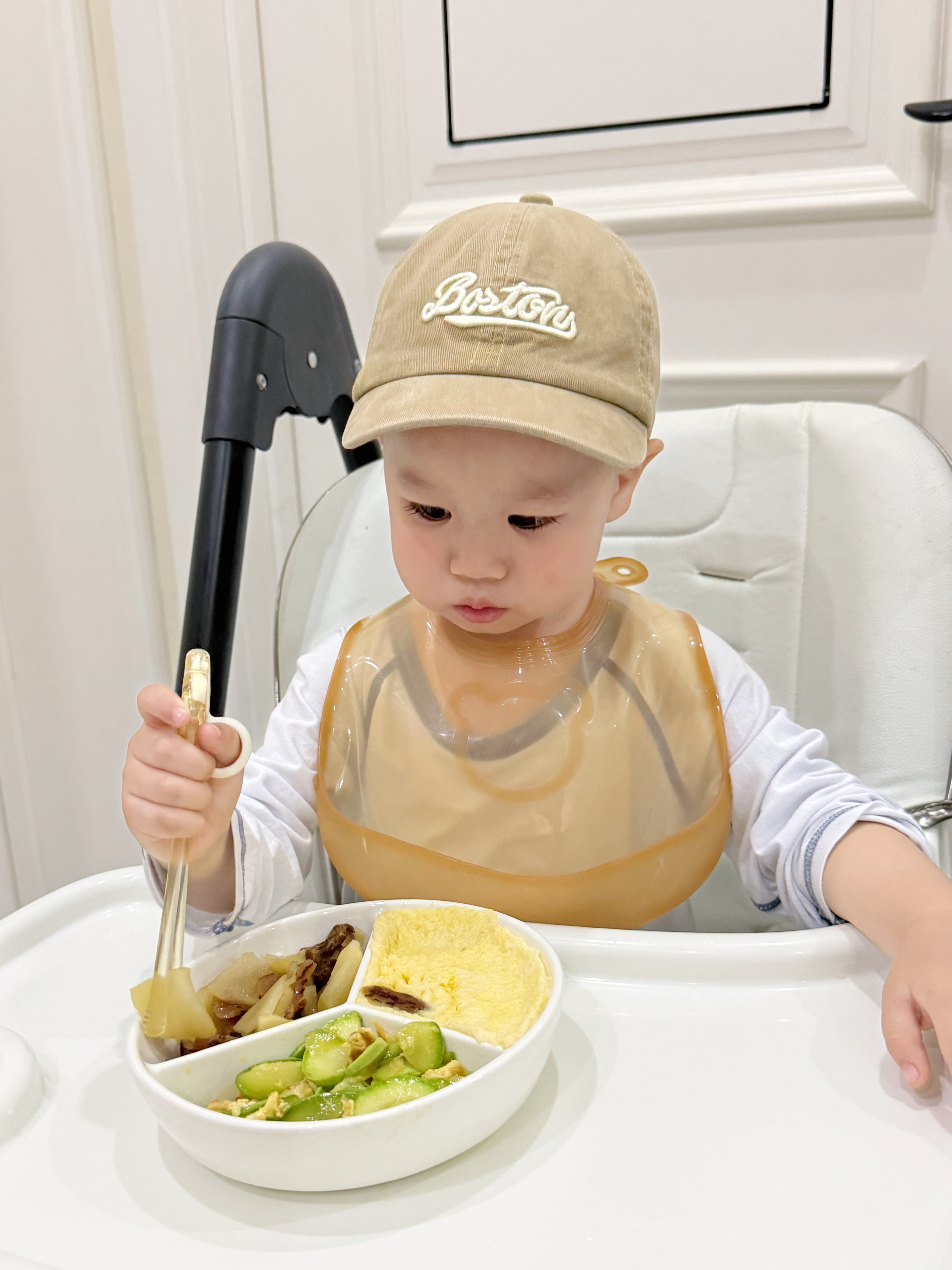 葆氏宝宝辅食一锅蒸餐盘圆形三分格儿童陶瓷蒸蛋碗电饭锅内蒸菜格 实拍图