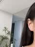 戚小米爆闪S形999足银针圆头耳钉女睡觉免摘耳环养耳洞螺丝拧扣耳饰品 【999银针】3mm双圆头耳钉一对 实拍图