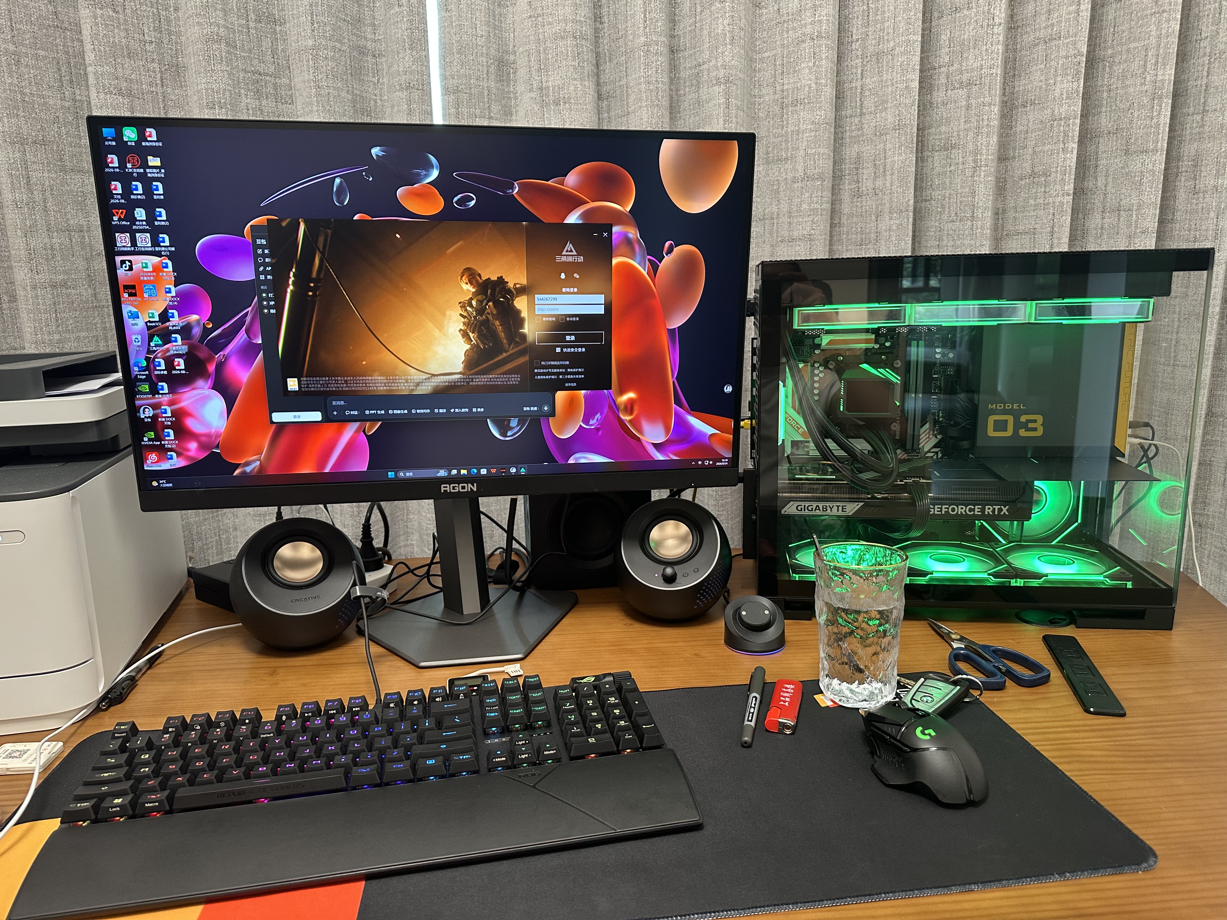 AOC爱攻26.5英寸4K240Hz 10Bit  DP2.1 每台6色轴校准 低蓝光游戏电竞显示器 【原装模组】4K240HZ 双模 AG276UZ 实拍图