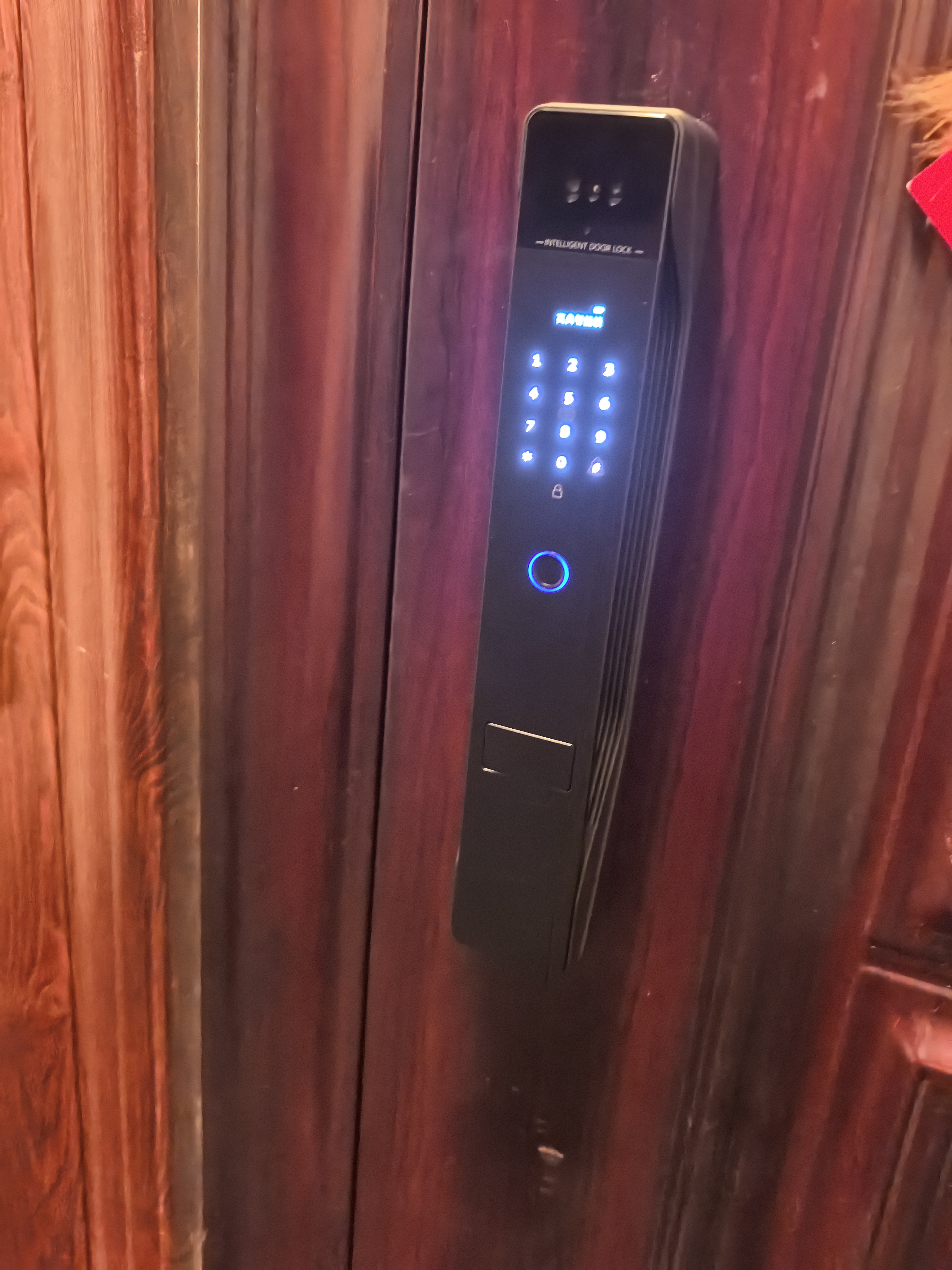 英典R8智能门锁3D人脸识别指纹锁电子锁入户门密码锁上门安装京东自营 实拍图