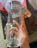 思宝山水知音双层玻璃杯办公木质礼盒装带隐形茶隔车载便携男女士水杯 山水知音新款1号280ml 实拍图