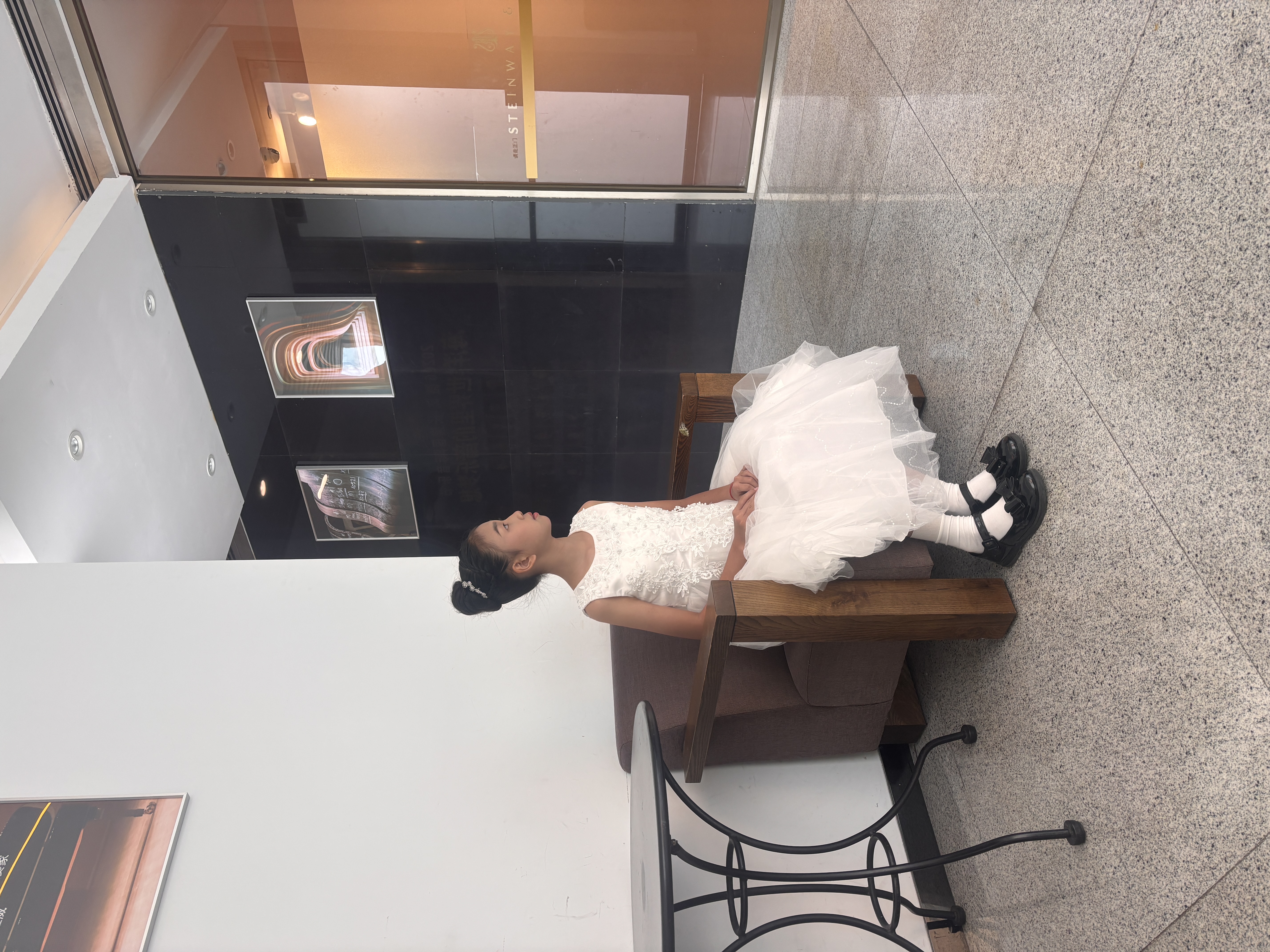 卡儿菲特女童夏季公主裙蓬蓬连衣裙花童礼服舞台钢琴六一演出 白色 150 实拍图