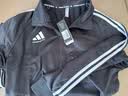 阿迪达斯（adidas）外套男女春季跑步运动立领拉链夹克外套运动服 黑/白 XL 实拍图