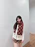 Charm Kendo围巾女秋冬季2026新款保暖围脖披肩氛围感生日新年礼物送女生女友 送女朋友实用老婆 红配米 实拍图