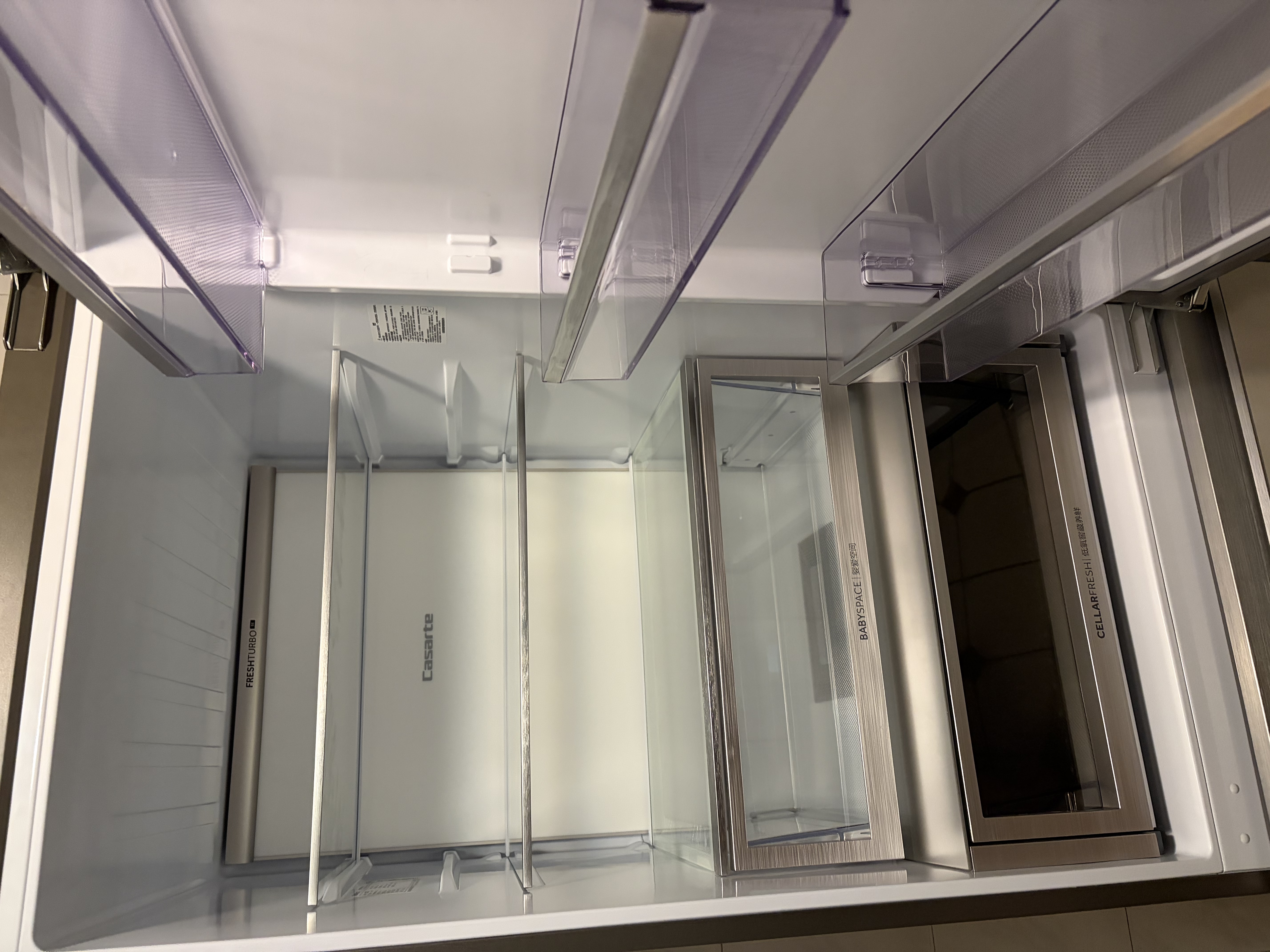 卡萨帝（Casarte）原石系列400升三门家用电冰箱 60cm超薄嵌入式 风冷无霜一级能效节能变频无界组合国家补贴立减15% BCD-400WLCI3M4GDU1 实拍图