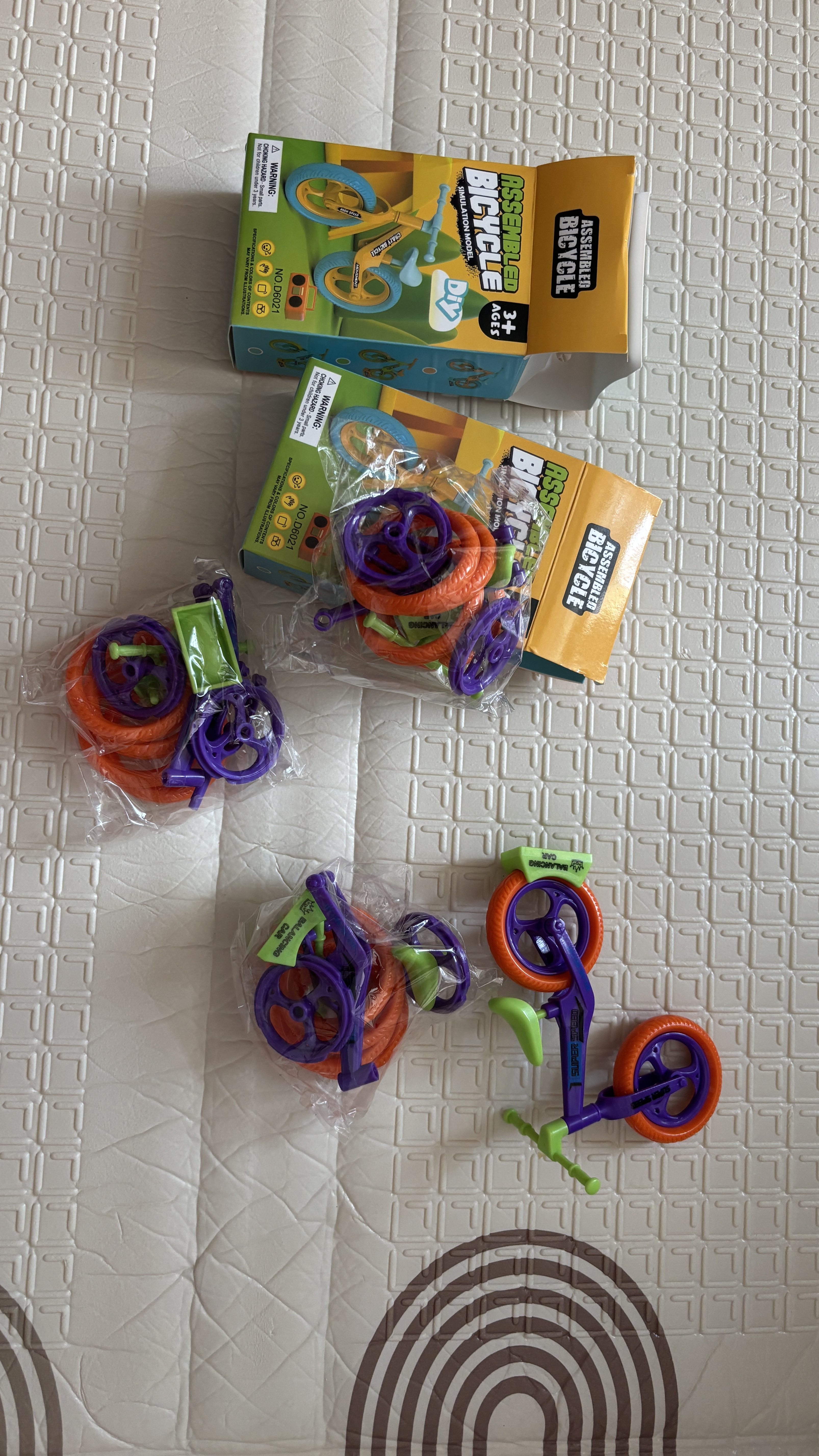 百里霜积木拼装自行车大颗粒拼插益智儿童DIY积木玩具儿童生日礼物 实拍图